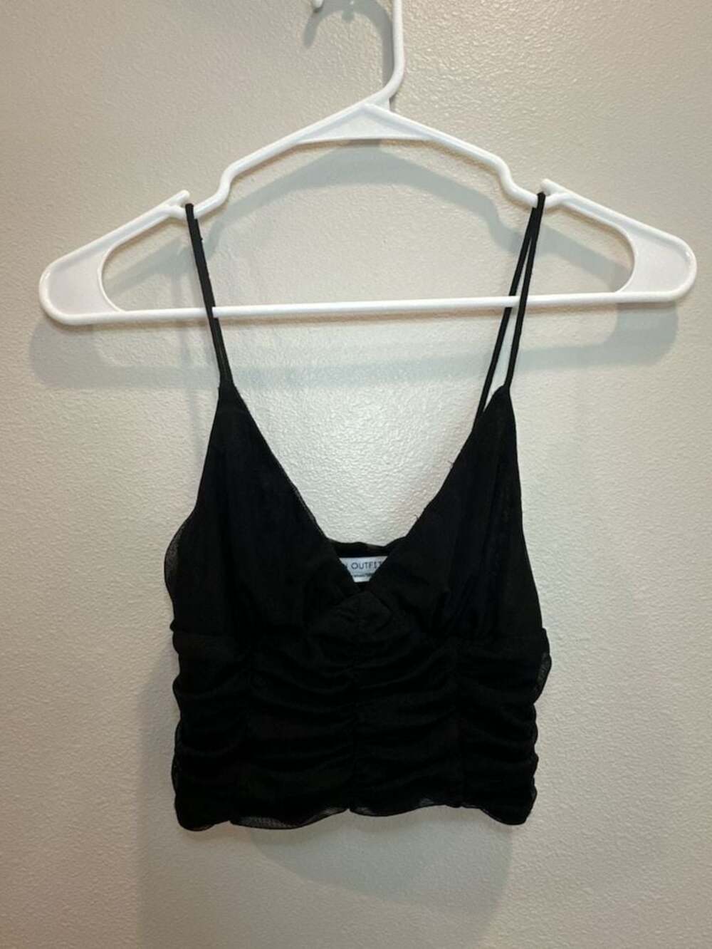 Urban Outfitters Black Mesh Crop Top